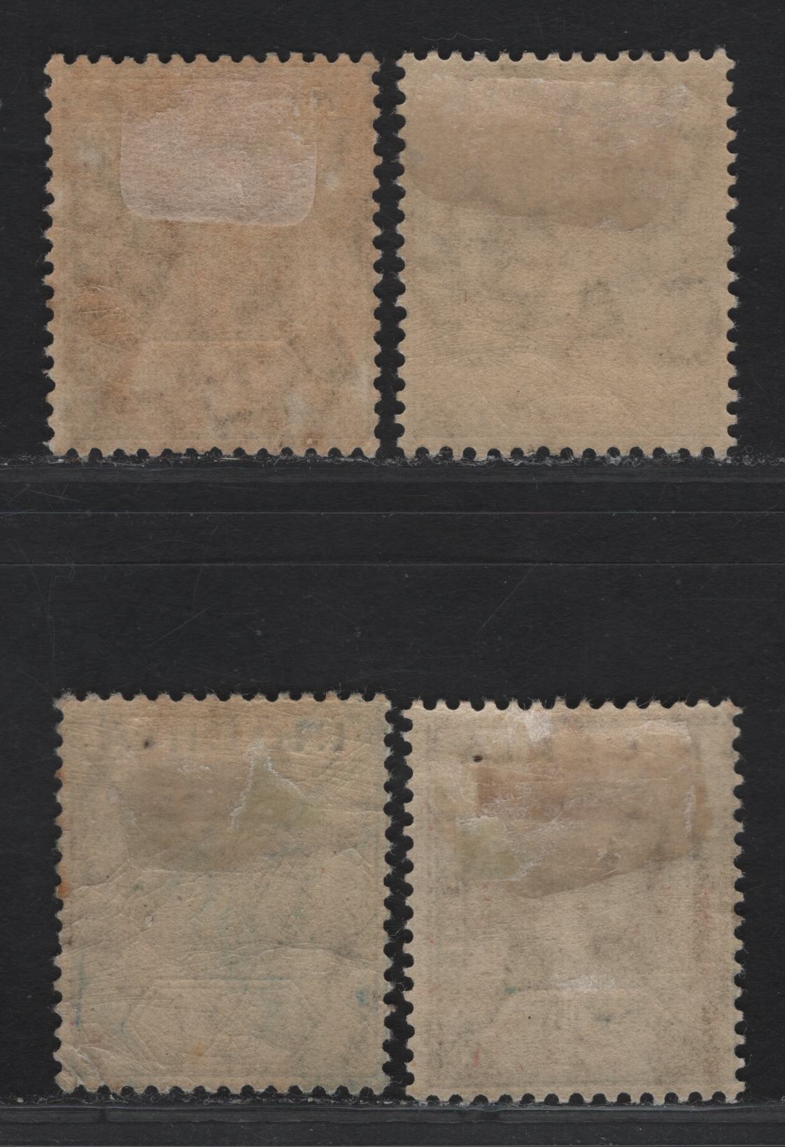 Nigeria #3, 3a 2d Grey, Deep Grey & Slate Grey, 1914-1929 King George V Imperium Keyplate Issue, Wmk Multiple Crown CA, 4 F & VF OG Singles Four Different Printings Of This Value - Including Two Different Papers Of The Deep Grey