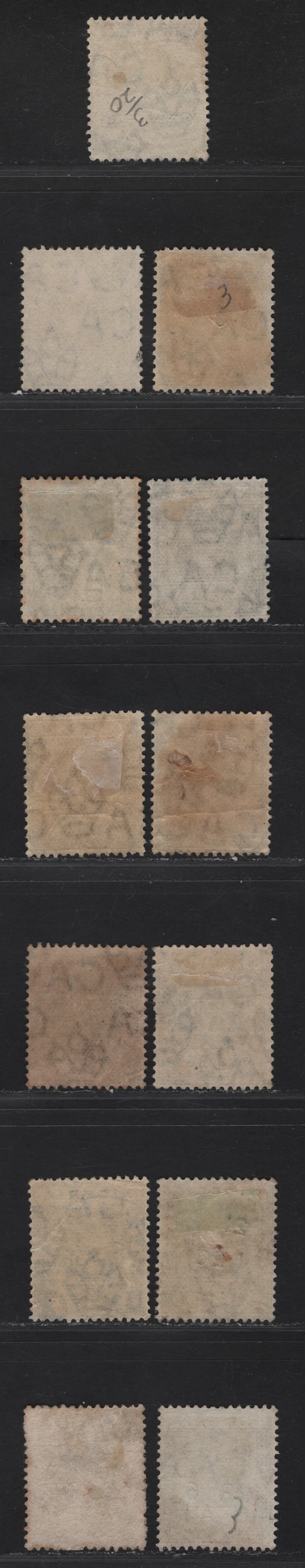 Lot 61 Nigeria #3-3a 2d Pale Grey, Grey And Slate Grey, 1914-1929 King George V Imperium Keyplate Issue, Wmk Multiple Crown CA, 13 F & VF Used Singles Dated Examples That Show The Progression Of The Different Shade Of Grey