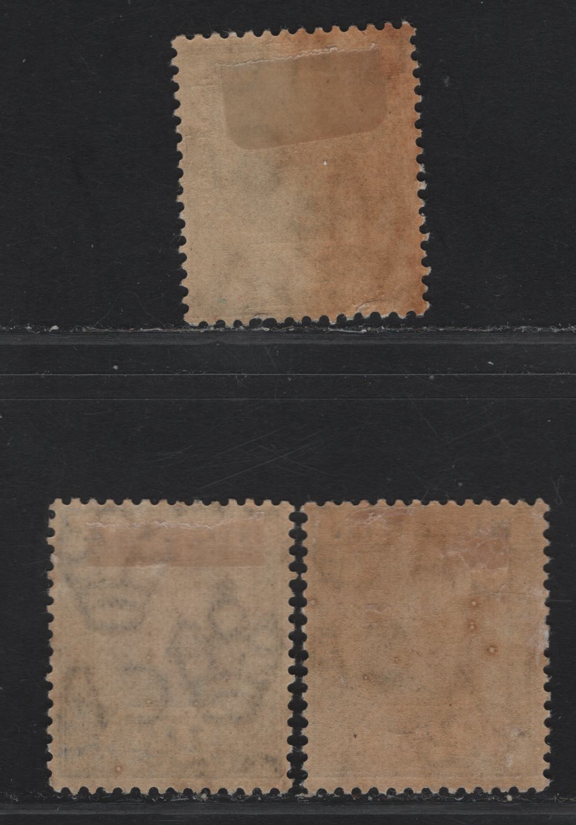 Lot 68 Nigeria #4a 2 1/2d Pale Dull Blue, Dull Blue, Deep Dull Blue, 1914-1929 King George V Imperium Keyplate Issue, Wmk Multiple Crown CA, 3 FOG Singles 1915 Printings On Paper With Transparent Wmk And Yellowish Toned Gum