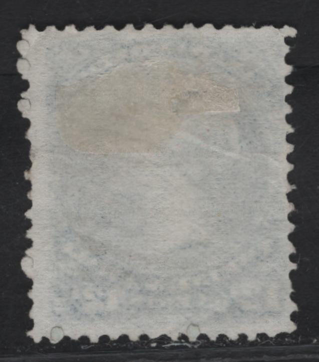 Lot 196 (C) Canada #28b 12.5c Blue Queen Victoria, 1868-1876 Large Queen Issue, A Very Good Used Single, Thin,Translucent Horizontal Wove Paper, Light Diagonal Bend