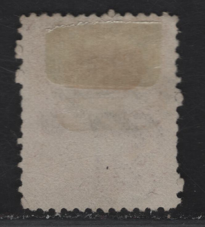 Lot 241 (C) Canada SC#25a 3c Pale Rosy Copper Red Queen Victoria, 1868-1897 Large Queen Issue, A VG Used Single On Paper FO-X (Watermarked Bothwell Paper), Showing Inverted "B" Of Bothwell & Part Of Period