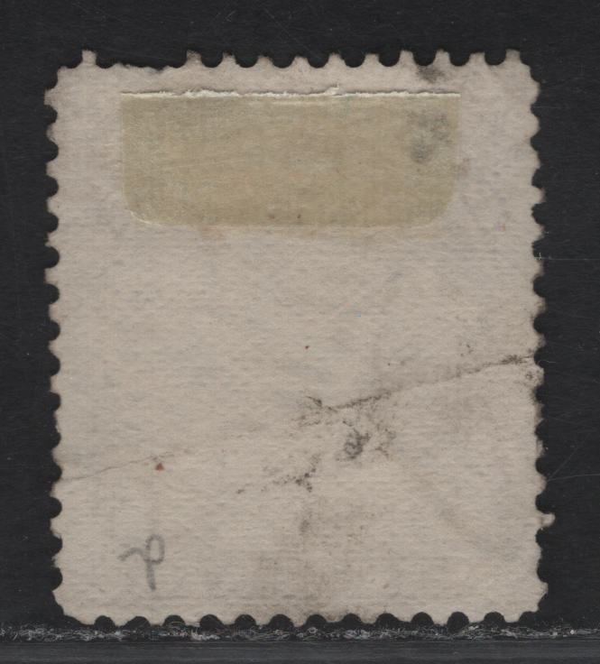 Lot 245 (C) Canada SC#27v 6c Brown Queen Victoria, 1868-1897 Large Queen Issue, A VG Used Single On Paper FO-M (Duckworth Paper 4), With Diagonal Crease