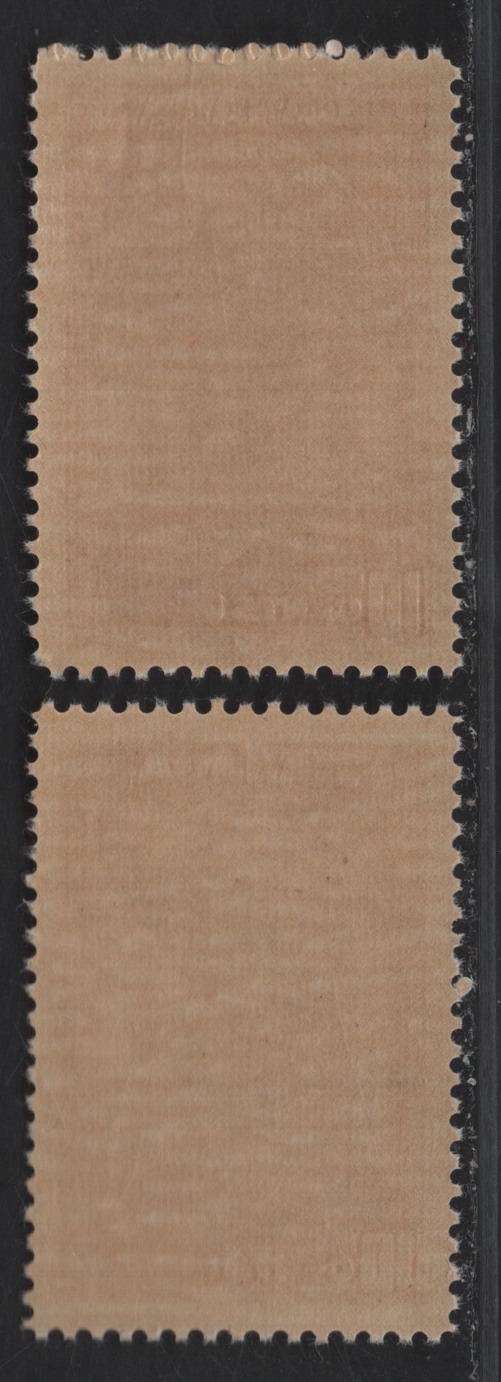 Lot 293 (C) Canada #241, 241a 10c Deep Carmine, Perf 11.9 On Paper/Gum Type CBN-C & 10c Rose Carmine On Paper Type CBN-A, Perf 11.9x12,1938 Pictorial Issue, 2 VFNH Singles