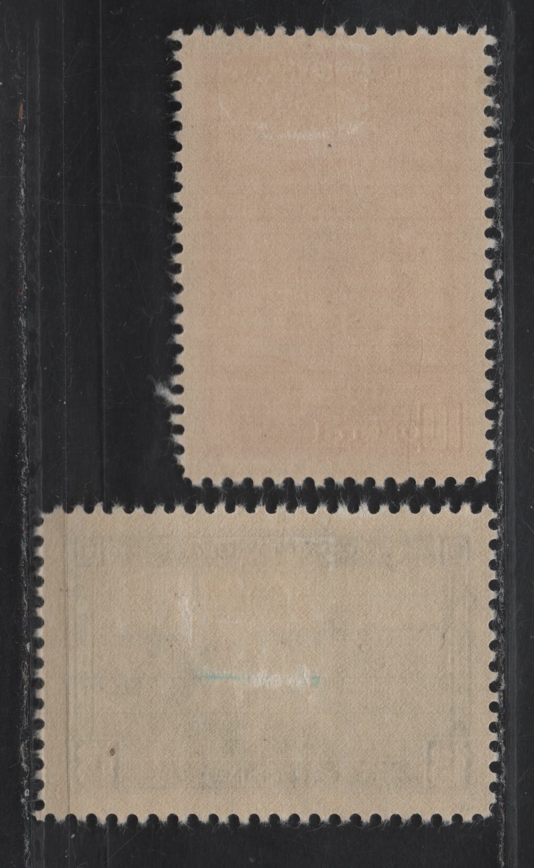 Lot 295 (C) Canada #241, 242 10c Bright Carmine On Paper Type CBN-B, Perf 11.95x12, 13c Blue On Paper/Gum Type CBN-HH, Perf 11.9x12,1938 Pictorial Issue, 2 VF & F OG SIngles