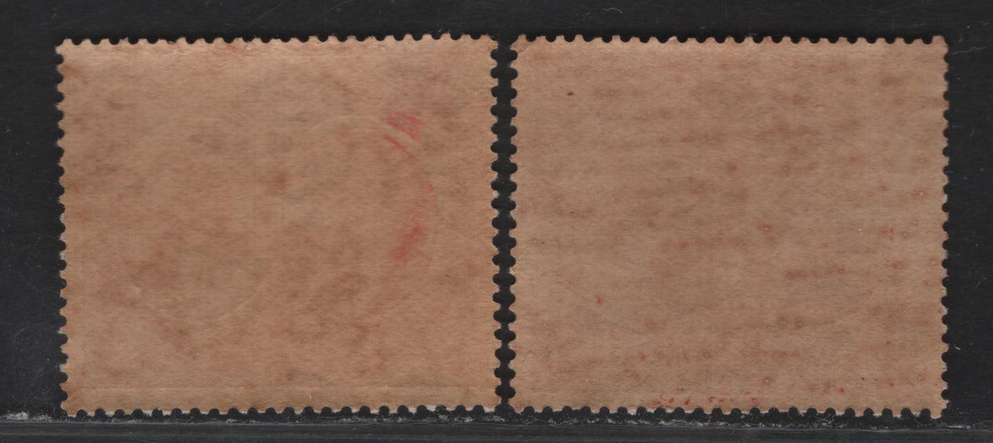 Lot 52 Bermuda SG#65 1d Carmine Red , 1920-1921 Tercentenary of Representative Institutions, 2 VFNH Singles, Multiple script CA Wmk