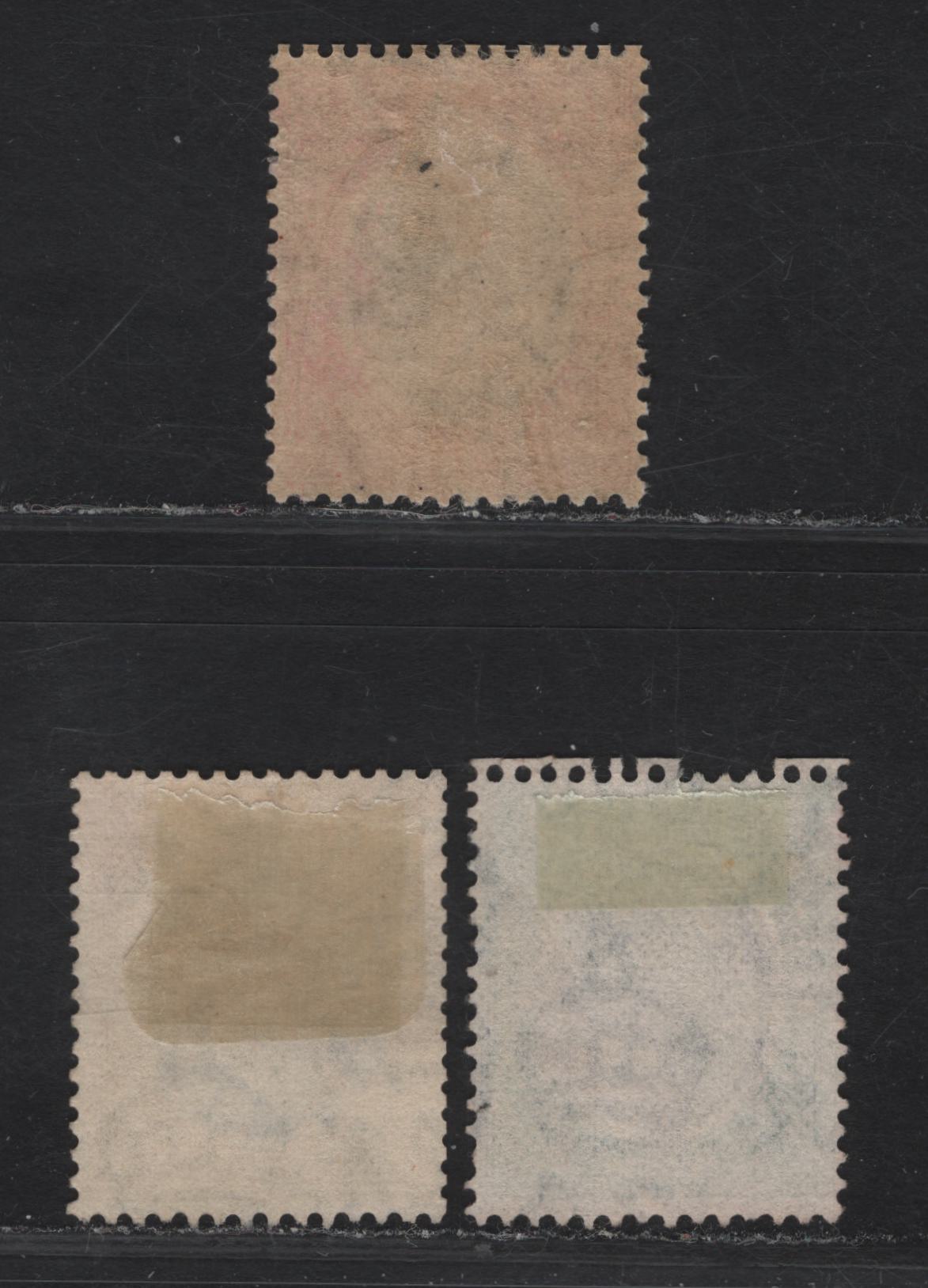 Lot 74 Tanganyika SG#93-95 5c - 15c Green & Black - Carmine Red & Black King George V, 1927-1931 KGV Keyplates, 3 Fine/Very Fine Used Booklet Singles, From Booklets SB3 & SB4, Unlisted In Gibbons