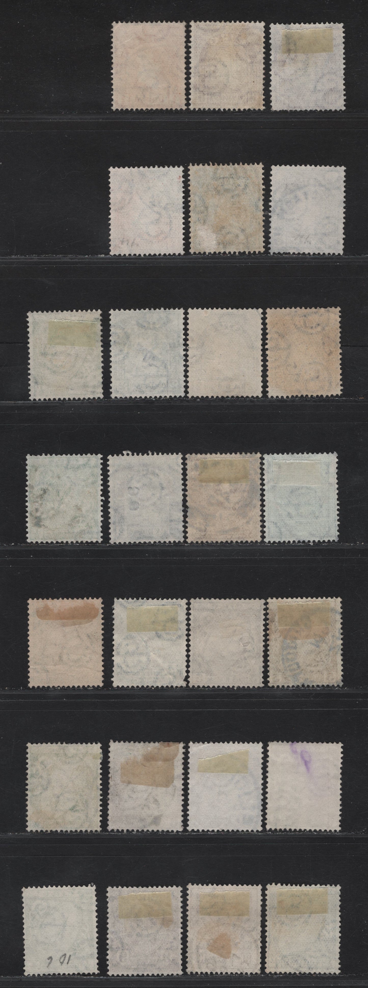 Lot 93 Ireland SG#71-82 1/2d - 1/- Emerald - Light Blue Sword of Light, Maps, Cross & Arms, 1922-1934 Sword of Light, Maps, Cross & Arms Keyplates, 26 Fine/Very Fine Used Singles, Multiple SE Monogram Wmk, Additional Shades