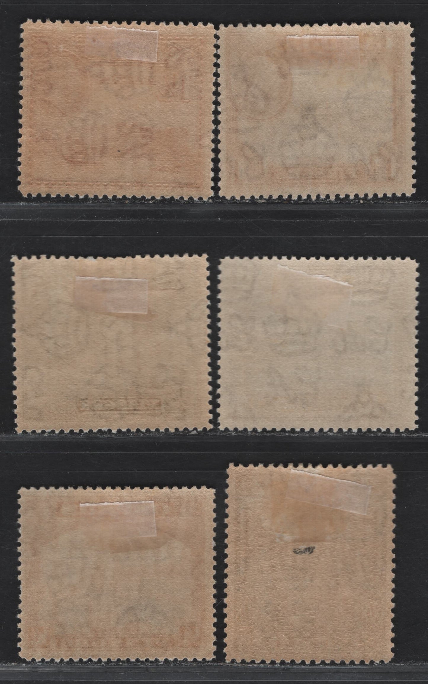 Lot 101 Cyprus SG#126, 133-137 2.5pi - 1.5pi Light Blue - Carmine Discovery of Boyd of St. Barnabus - Kyrenia Harbor, 1928-1934 50th Anniv of British Note - Pictorial Issues, 6 F/VFOG Singles, Small Smudge on 1pi