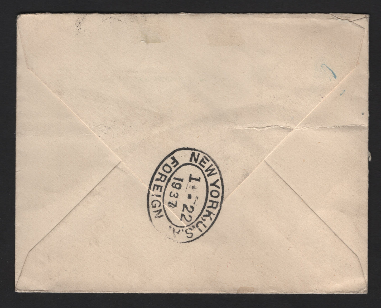 Lot 118 (C) Jamaica SG#99, 102, 111 3d - 2d Myrtle Green - Black & Green Landing of Columbus - Coco Palms, 1921-1929 Pictorial Issue, A Very Fine Used Cover, Franked With 3 Singles, Script CA Wmks, 1937 Registered Airmail Cover To Capetown.