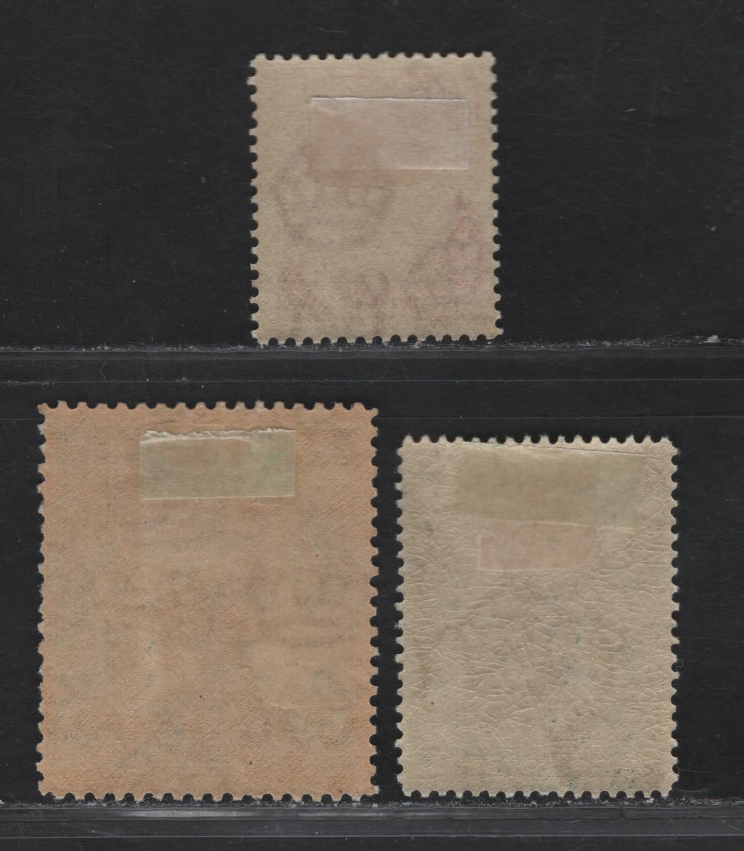 Lot 121 Jamaica SG#107c, 110a, 108a 4d - 1d Chocolate & Dull Green - Scarlet Cathedral - King George V, 1921-1929 Pictorial - King George V Issues, 3 F/VFOG Singles