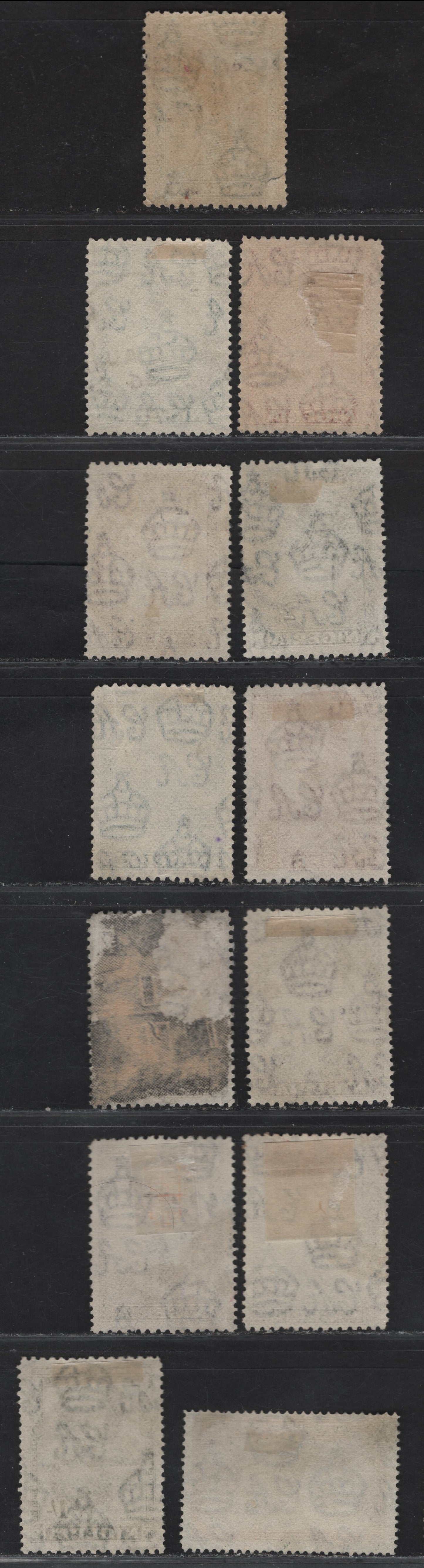 Lot 132 Nigeria SG#34-41, 43 1/2d - 5/- Dull Green - Black & Olive Green Apapa - Oil Palms, 1938-1951 Pictorial Issue, 11 Fine/Very Used Singles, Includes Extra Shades Of 1/2d & 6d