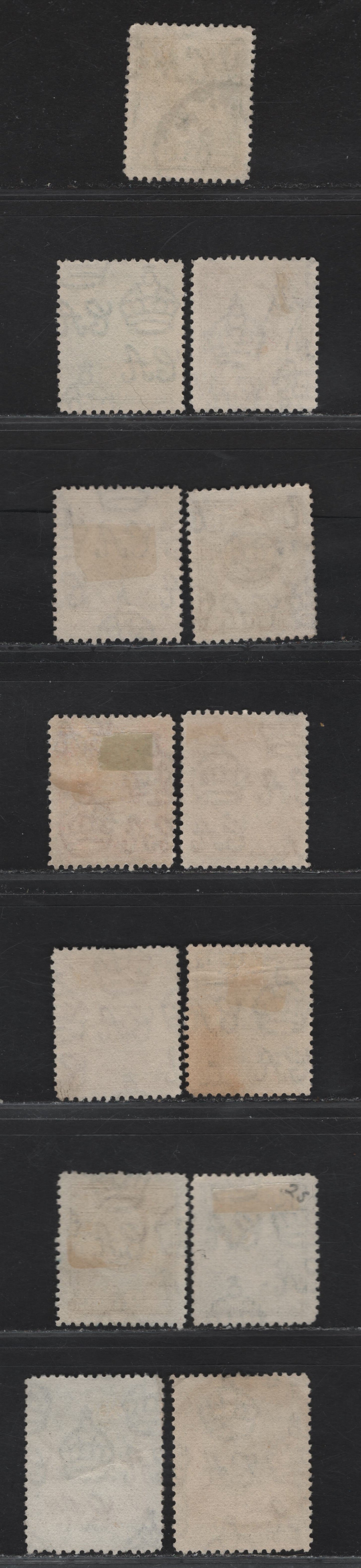 Lot 144 Northern Rhodesia SG#1-7, 10 1/2d - 1/- Green - Black & Yellow Orange King George V, 1925-1929 Pictorial Issue, 6 Very Fine Used Singles, Unlisted Shade Variations