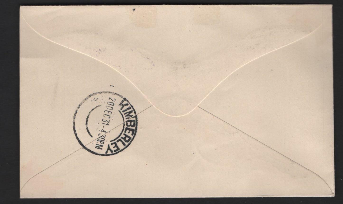 Lot 166 (C) South West Africa SG#O14, 86 3d - 1d Blue & Brown - Scarlet & Indigo Cape Cross - Monoplane over Windhoek, 1931 Pictorial Issue Airmail, A Very Fine Used Cover, Combination Use On 1931 Local Airmail Cover