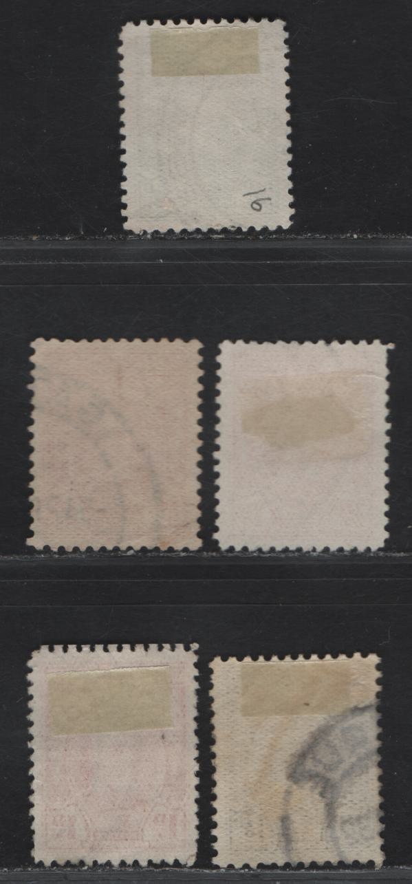 Lot 178 Southern Rhodesia SG#15, 16, 16c 1/2d - 1.5d Green - Chocolate King George V, 1931-1937 KGV Portrait Issue, 5 Very Fine Used Singles, 1/2d & 1d On Horizontal & Vertical Wove Is Line Perf, 1d Booklet Is Vertical Wove, 1d & 1.5d Are Comb Perf 12.