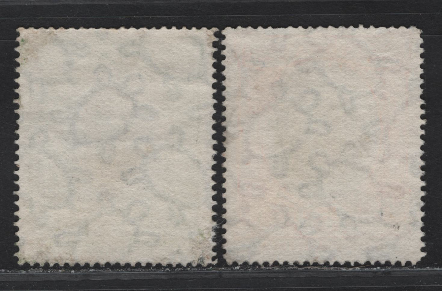 Lot 190 (C) Tonga SG#64-65 2d on 5d - 2d on 7.5d Black & Orange - Black & Green King George II -View of Haapai, 1923-1924 Surcharged Issue, 2 Fine/Very Fine Used Singles