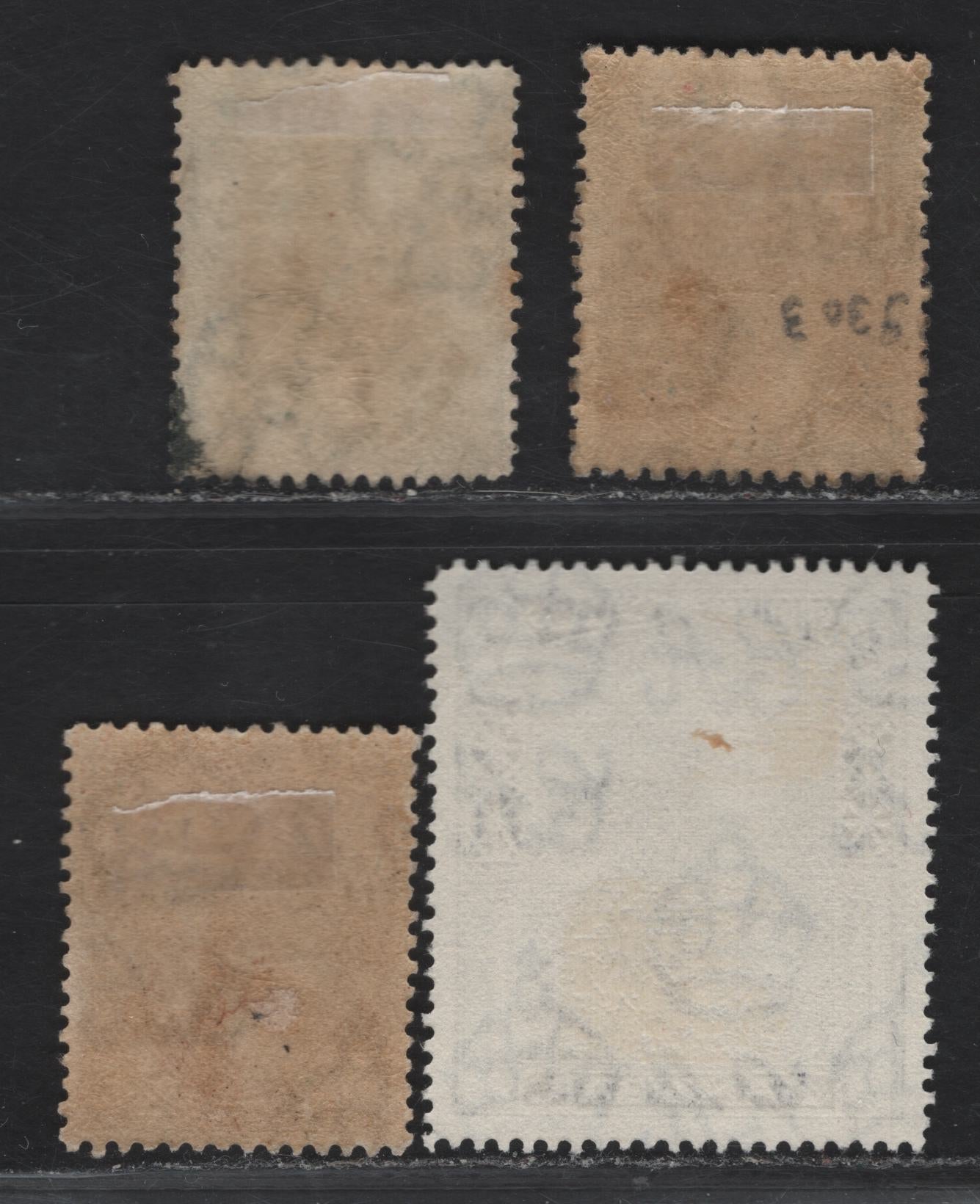 Lot 200 Zanzibar SG#253, 303, 309, 319 50c - 2/- Blue Green - Slate Violet Sultan Khalifa bin Harub, 1913-1936 Sultan Khalifa bin Harub Issue, 4 Fine/Very Fine Used Singles