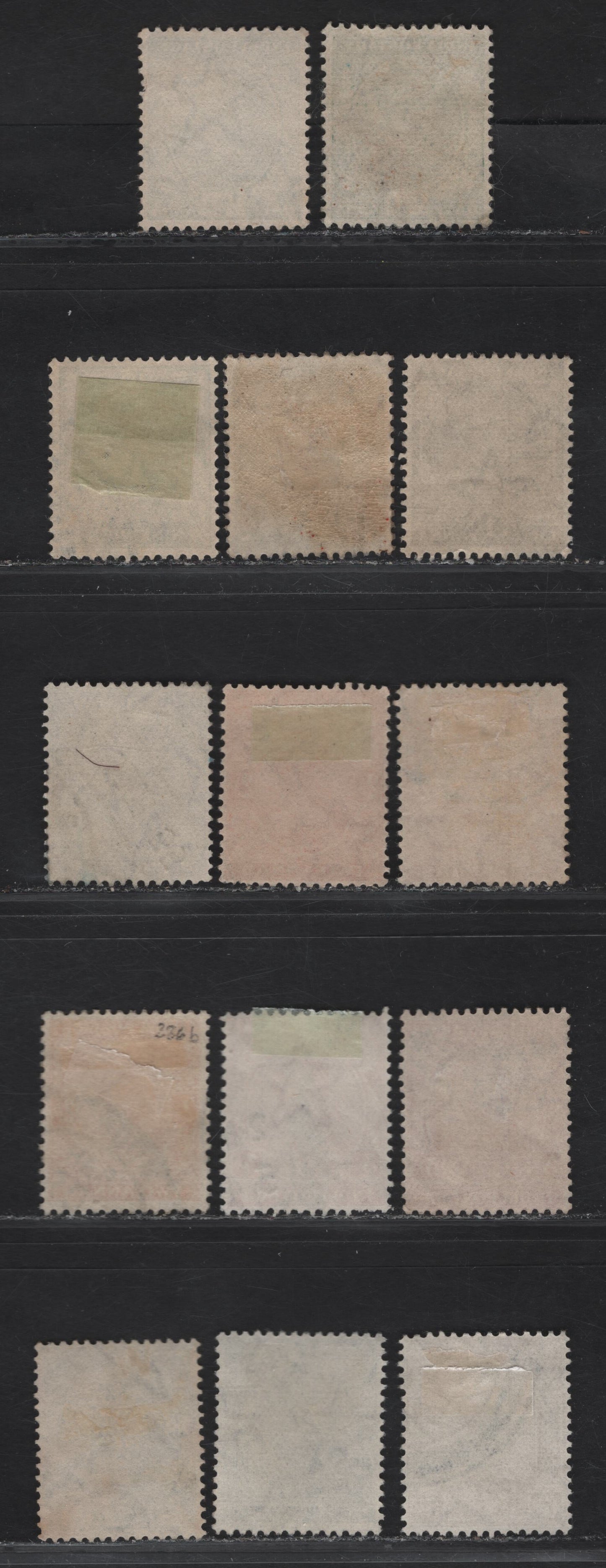 Lot 239 India SG#232-239 1/2a - 6a Green - Bistre King George V, 1932-1936 KGV Smaller Dies & Revised Color Issue, 8 Fine/Very Fine Used Singles