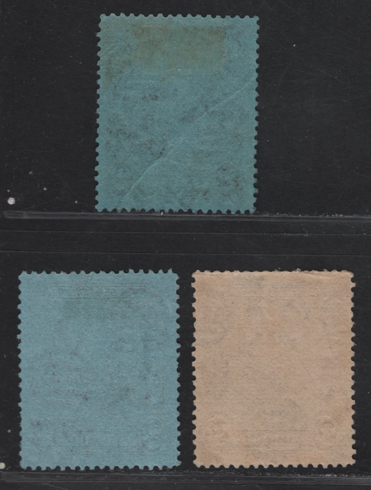 Lot 29 (C) Barbados SG#238-239 2/- - 3/- Purple & Reddish Purple on Blue - DeepViolet King George V, 1925-1935 KGV Postage & Revenue Colonial Badge Issue, 2 Fine/Very Fine Used Singles