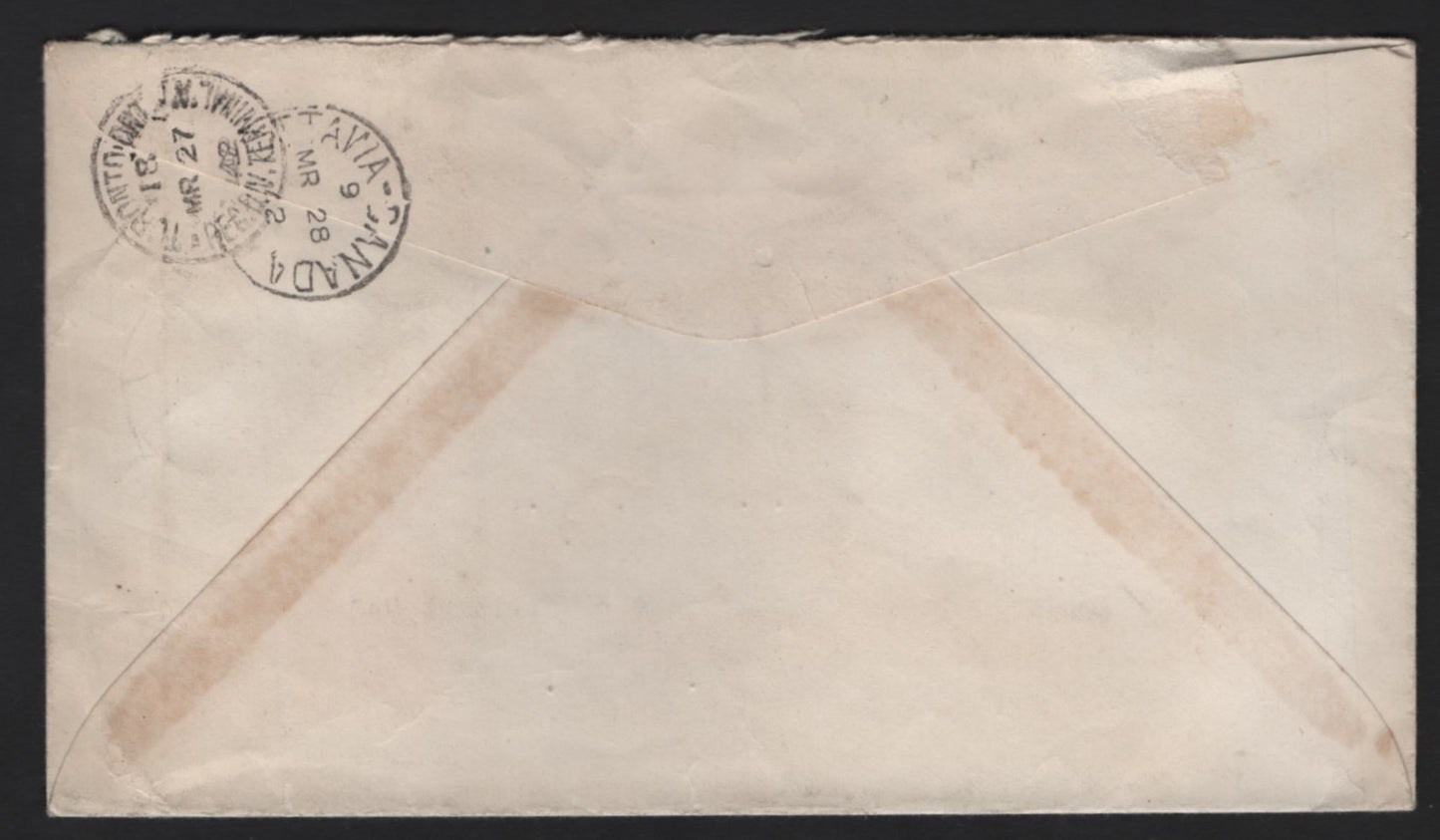 Lot 335 Canada #E7, 233, 241 3c - 10c Carmine - Dark Green King George V - Emblem, 1937-1939 Mufti - Special Delivery Issues, A Very Fine Used Cover, Combination Usage On Domestic 1942 Registered Special Delivery Cover, Unusual Rate Combination