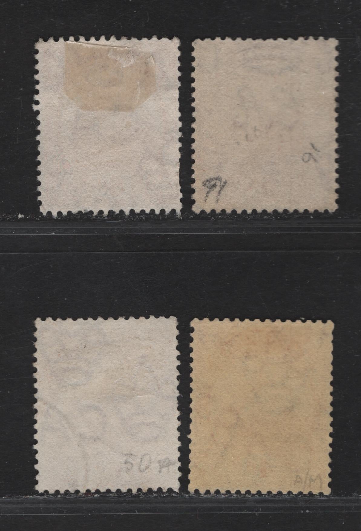 Lot 41 (C) Bermuda SG#49a, 50-a 4d - 6d Red on Yellow - Pale Claret Caravel, 1910-1925 Caravel Definitives, 4 Fine/Very Fine Used Singles, Multiple Crown CA Wmk, Perf 14