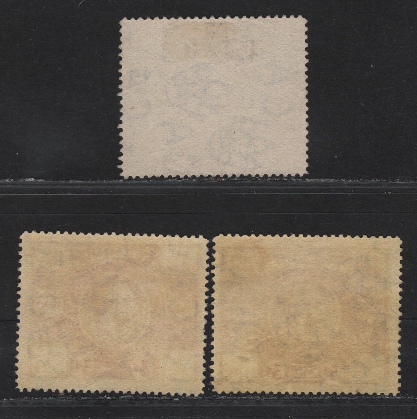 Lot 48 (C) Bermuda SG#69-70 2.5d - 3d Bright Ultramarine -Purple on Yellow King George V, 1921 Tercentenary of Representative Institutions Issue, 3 Fine Used Singles