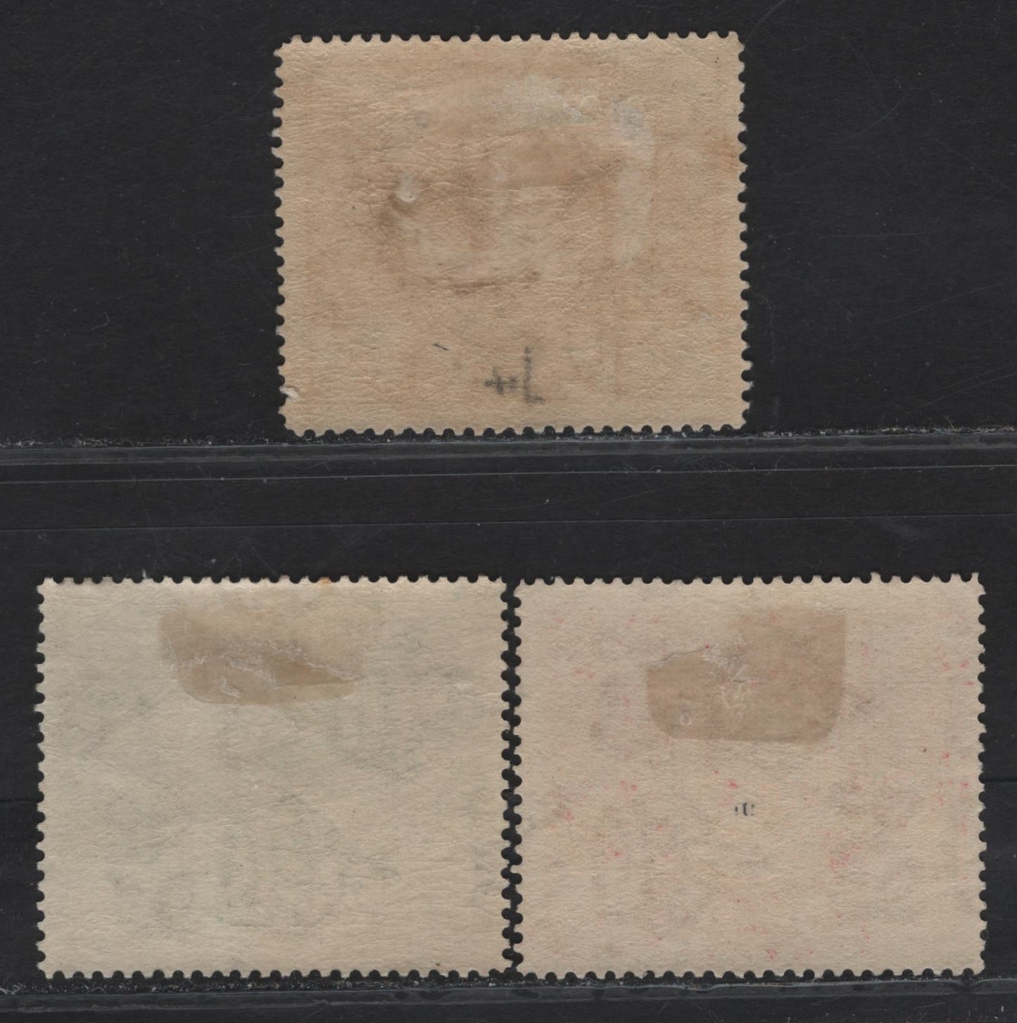 Lot 49 Bermuda SG#74-76 1/4d - 1d Brown - Deep Carmine King George V, 1921 Tercentenary of Representative Institutions Issue, 3 VFOG Singles, Script CA Wmk
