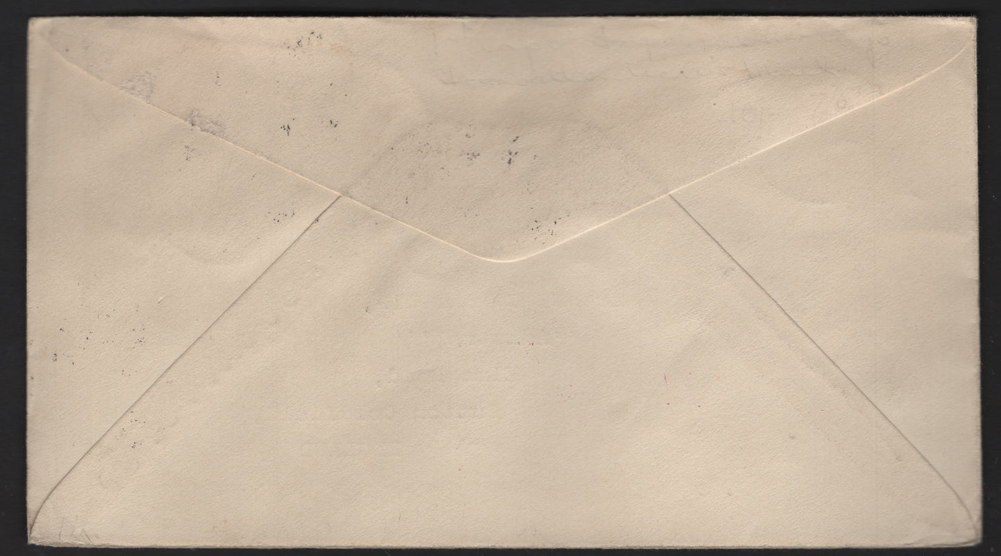 Lot 87 Bermuda SG#99-100, 102 1d - 2.5d Black & Scarlet - Deep Bright Blue South Shore - Grape Bay, 1936-1947 KGV Pictorial Issue, A Very Fine Used Cover, Combination Use On June 1937 First Flight Cover to The UK