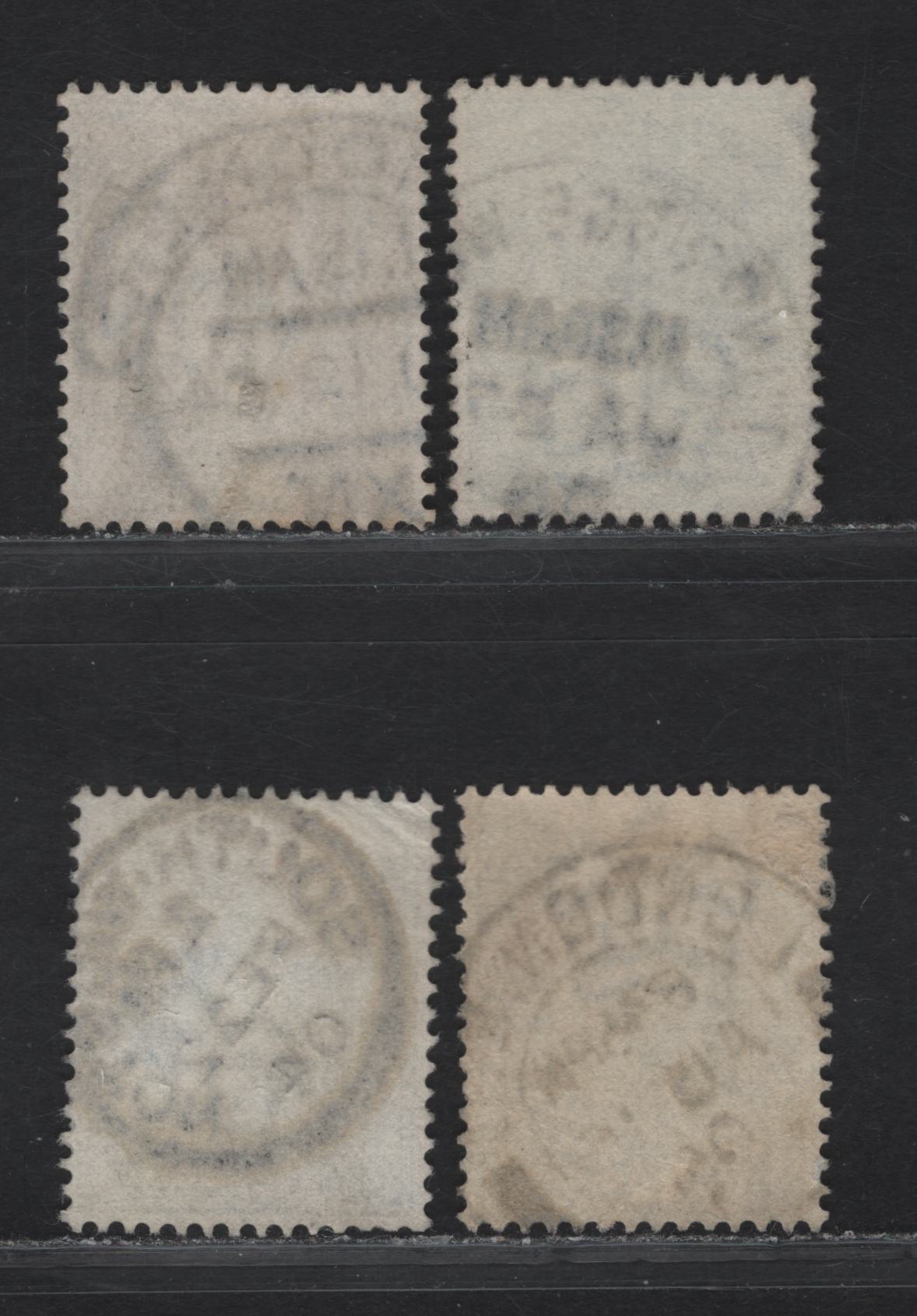 Lot 131 Great Britain SC#131a (SG#231) 2.5d Pale Ultramarine - Deep Ultramarine King Edward VII, 1902-1910 King Edward VII Issue, 4 Fine/Very Fine Used Singles, DLR Printings, Various CDS Cancels.