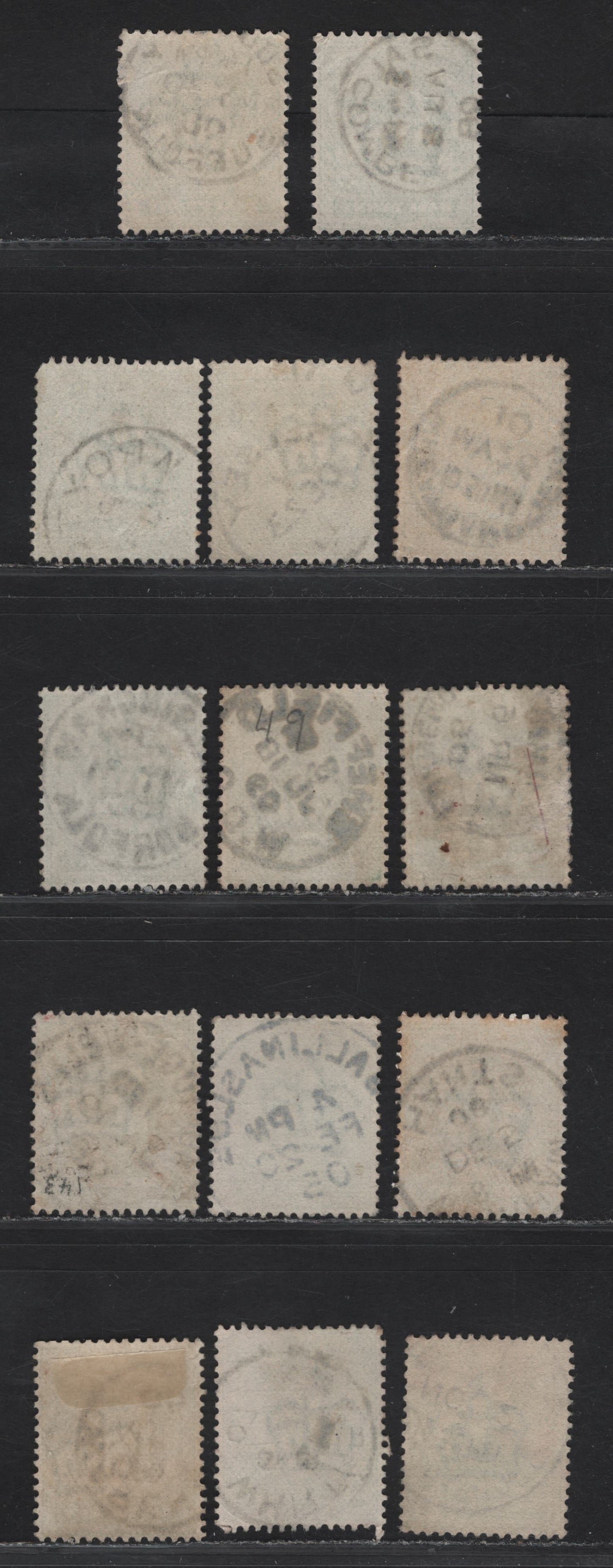 Lot 23 Great Britain SC#143-143a (SG#217-218) 1/2d Pale Yellowish Green - Yellowish Green King Edward VII, 1902-1910 King Edward VII Issue, Very Fine Used Singles, Single Circle CDS Cancels, S-Z Villages or Towns