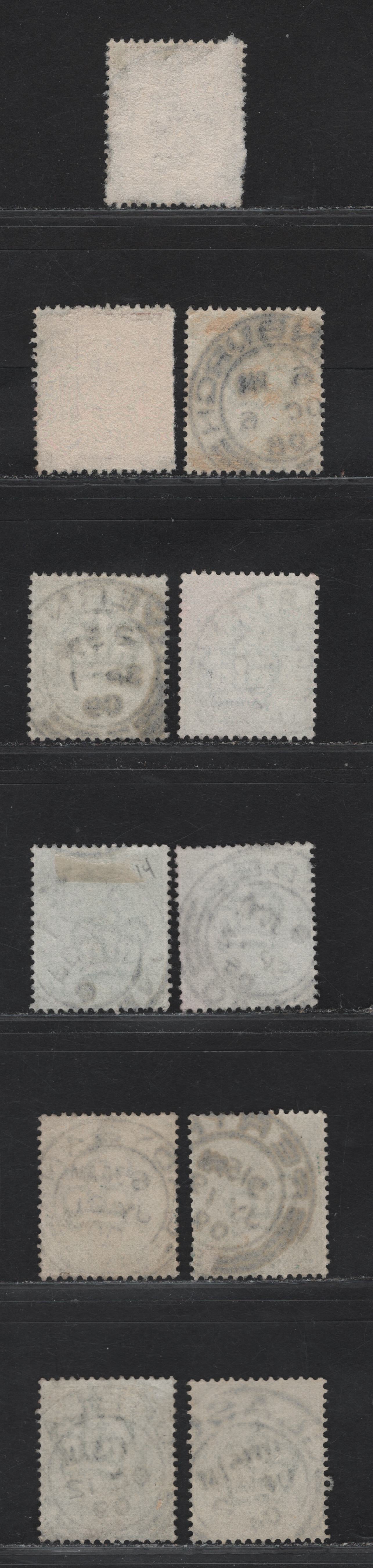 Lot 24 Great Britain SC#127a, 143 (SG#216-218) 1/2d Blue Green - Pale Yellowish Green King Edward VII, 1902-1910 King Edward VII Issue, Fine/Very Fine Used Singles, Double Lined Barrel CDS Cancels.