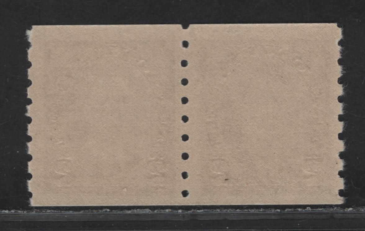 Lot 314 Canada #239 2c Brown King George VI, 1937 KGVI Coil Issue, A FNH Coil Pair, Paper/Gum CBN-VV, Rotary Bar Peforation