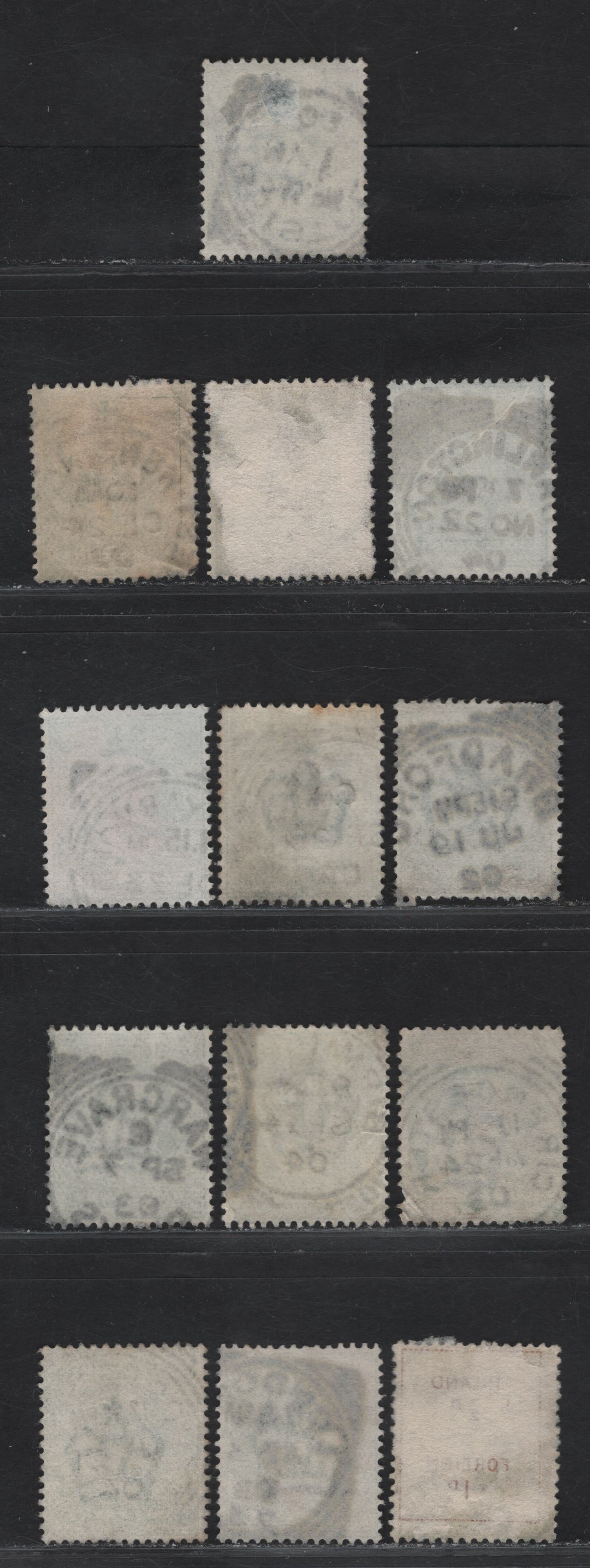 Lot 7 Great Britain SC#127-127a (SG#216 (Spec M1(1) - M1(3))) 1/2d Deep Blue Green - Dull Blue Green King Edward VII, 1902-1910 King Edward VII Issue, Fine/Very Fine Used Singles, Squared Circle Cancels, Scarcer Than Barrell CDS or Machine Cancels