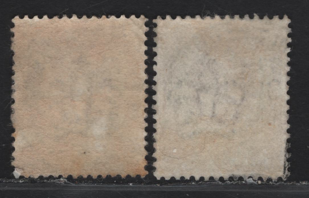 Lot 92 Great Britain SC#129evar (SG#224 (Spec M9(3))) 1.5d Deep Slate Purple & Green - Deep Dull Slate Purple & Green, 1902-1910 King Edward VII Issue, 2 Very Fine Used Singles, DLR Printing, Chalky Paper, July 29 1911 & July 10 1910 London CDS.