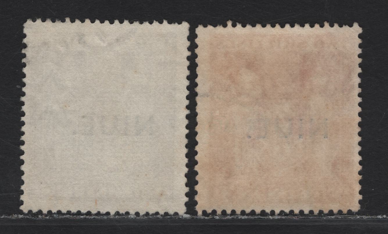Lot 114 Niue SG#79 2/6 Deep Brown & Olive Brown Arms, 1941-1967 Overprinted Postal Fiscal Issue, 2 Fine Used Singles, Wiggins Tempe Paper, Single Star & NZ Wmk.
