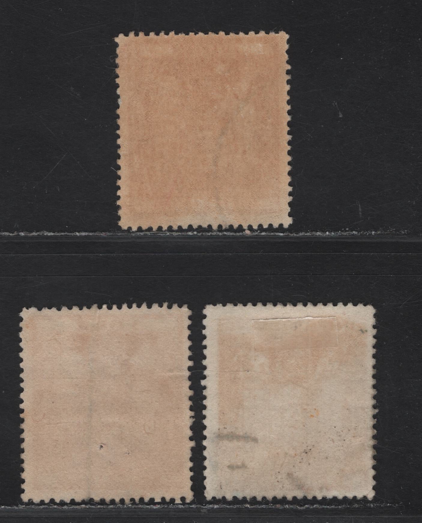 Lot 133 New Zealand SG#F169, F171 1/3d - 4/- Orange - Pale Orange Brown & Deep Red Brown Arms, 1931-1940 Postal Fiscal Issue, 2 Fine Used Singles, Single Star & NZ Wmk, Wiggins Teape Paper.