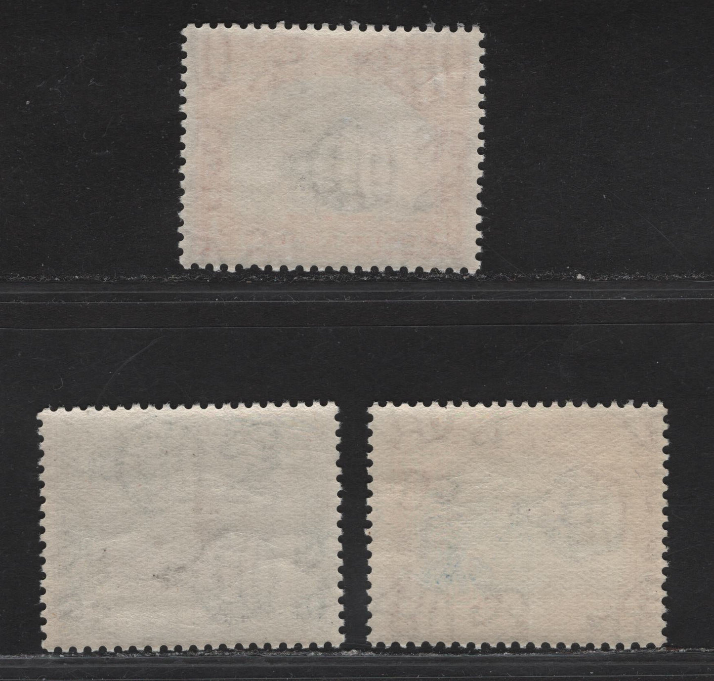 Lot 190 Trinidad & Tobago SG#231a, 232a, 233a 2c - 6c Blue & Yellow Brown - Sepia & Blue Imperial College - Discovery of Lake Asphalt, 1935-1936 Pictorial Issue, 3 F/VFNH Singles, Comb perf 12.5