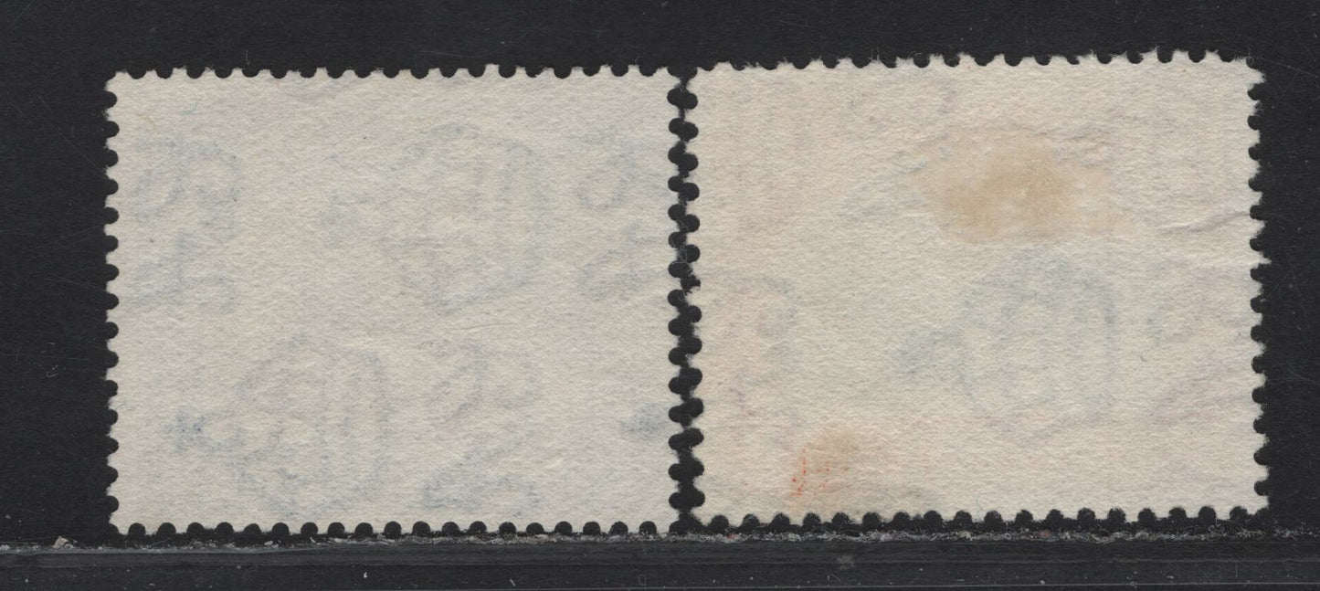 Lot 192 Trinidad & Tobago SG#233a, 234 6c - 8c Sepia & Blue - Orange & Sage Green Discovery of Lake Asphalt - Queen's Park Savannah, 1935-1936 Pictorial Issue, 2 Very Fine Used Singles, Line Perf 12 & Comb Perf 12.5