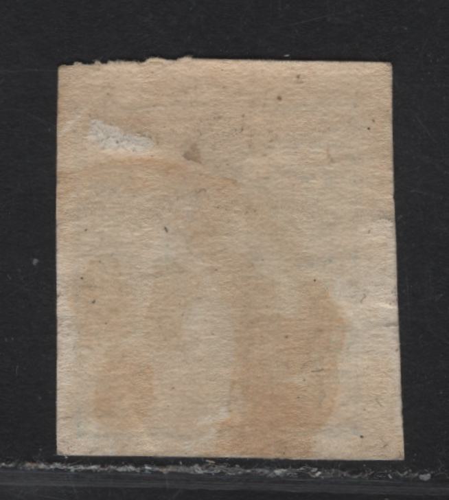 Lot 214 Austria SC#5e 9kr Blue Arms, 1850 Coat of Arms Issue, A Very Fine Used Imperf Single, Thick Machine Made Paper, Type III