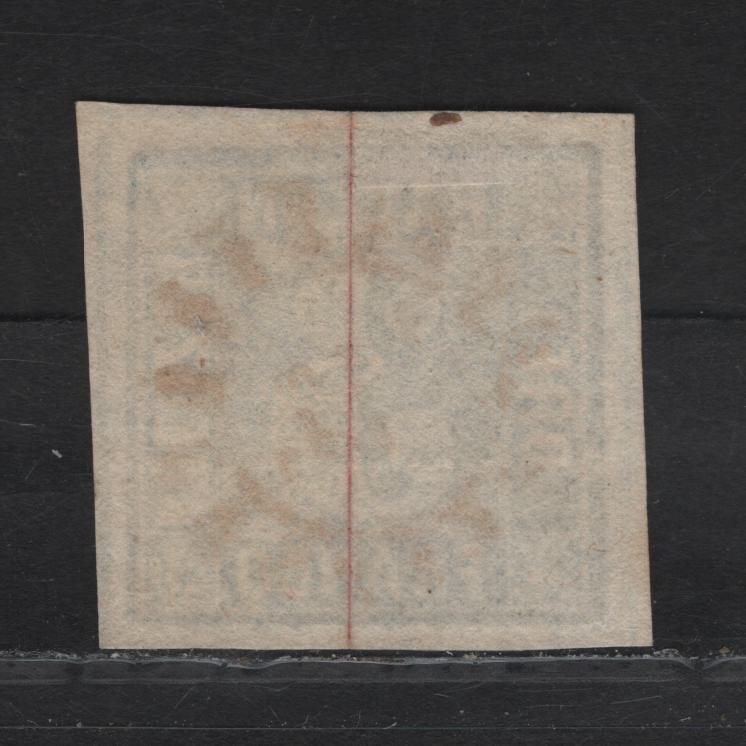 Lot 256 Bavaria SC#2b 3kr Deep Blue Numeral, 1849-1850 Numeral Issue, A Very Fine Used Imperf Single, #222 Closed Millwheel Cancel For Mittenwald, Dividing Lines Are Visible On 3 Sides