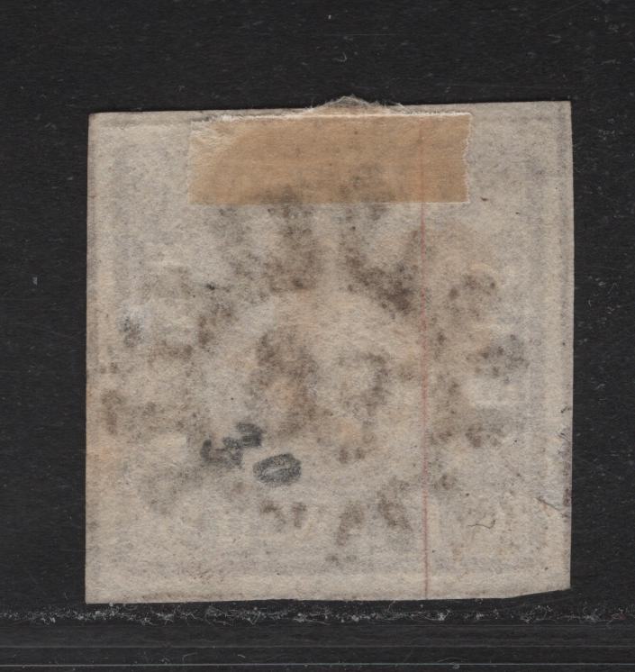Lot 265 Bavaria SC#5 6kr Brown Numeral, 1850-1858 Numeral Issue, A Very Fine Used Imperf Single, #86 Closed Millwheel Cancel For Fischbach, Dividing Lines On 3 Sides
