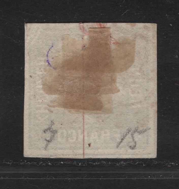 Lot 268 Bavaria SC#6 9kr Yellow Green Numeral, 1850-1858 Numeral Issue, A Very Fine Used Imperf Single, #356 Open Millwheel Cancel For Nuremburg