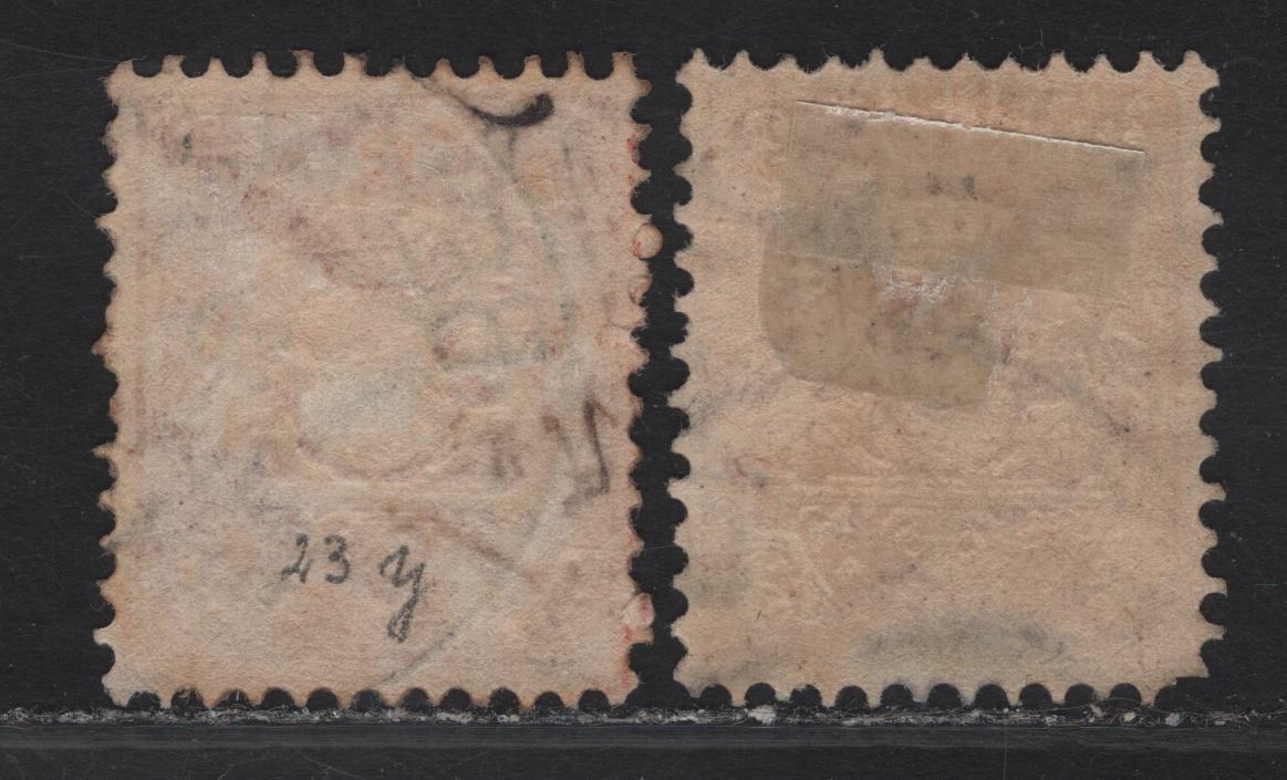 Lot 289 Bavaria SC#24 3kr Rose & Deep Rose Arms, 1870-1872 Arms Issue, 2 Very Fine Used Singles