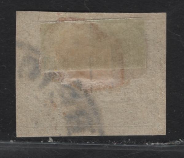 Lot 313 Brazil SC#21 10r Black Numeral, 1850 Cats Eyes, A Very Fine Used Imperf Single