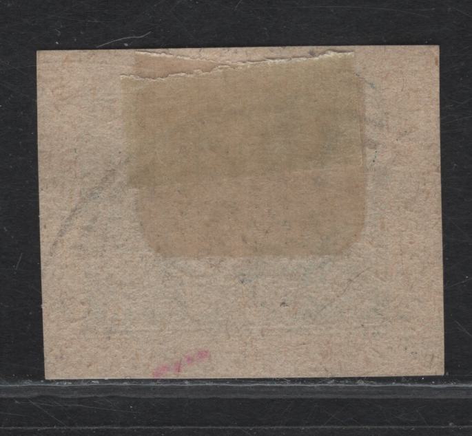 Lot 317 Brazil SC#27 10r Blue Numeral, 1854 Cats Eyes, A GEM Used Imperf Single, Enormous Margins