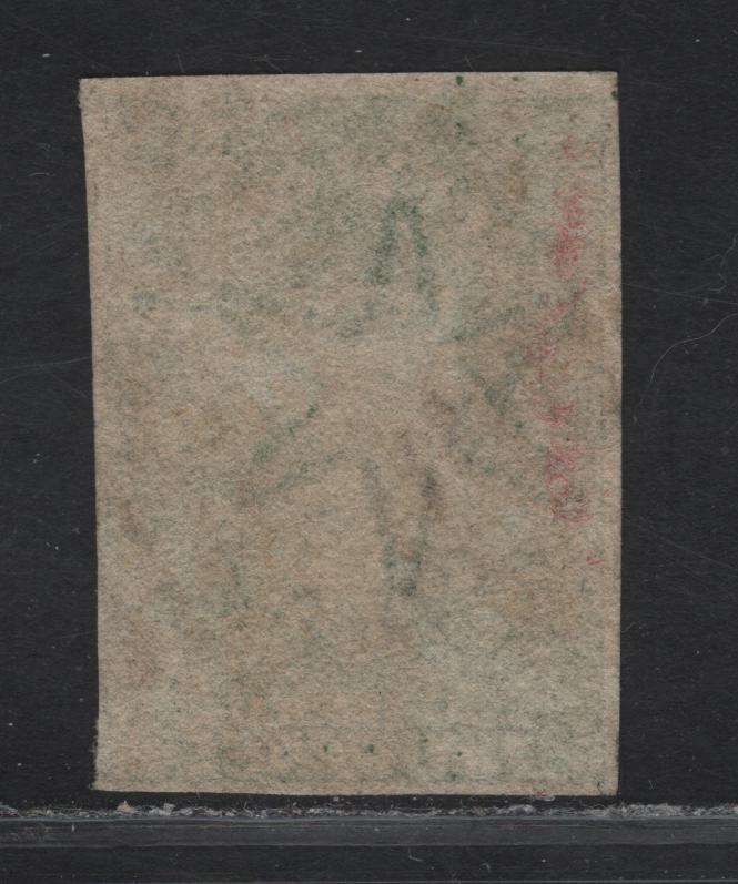 Lot 339 Ceylon SC#4a 2d Yellow Green Queen Victoria, 1857-1859 QueenVictoria Courbould Heads Issue, A Very Fine Used Imperf Single, Star Wmk