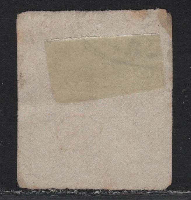 Lot 355 Argentina SC#1 3c Red Symbol of Confederation, 1858 Symbol of Confederation Issue, A Very Fine Used Imperf Single, Slight Toning