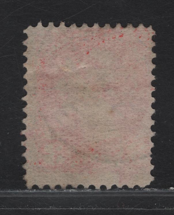 Lot 59 Canada #41 3c Deep Orange Vermillion Queen Victoria, 1888-1897 Small Queen Issue, A Very Good Used Single, Late Second Ottawa Printing, Paper 2O-LL, Perf 12x12.1, Large Burr In Margin Under Left 3 & Smudge In Right Margin.