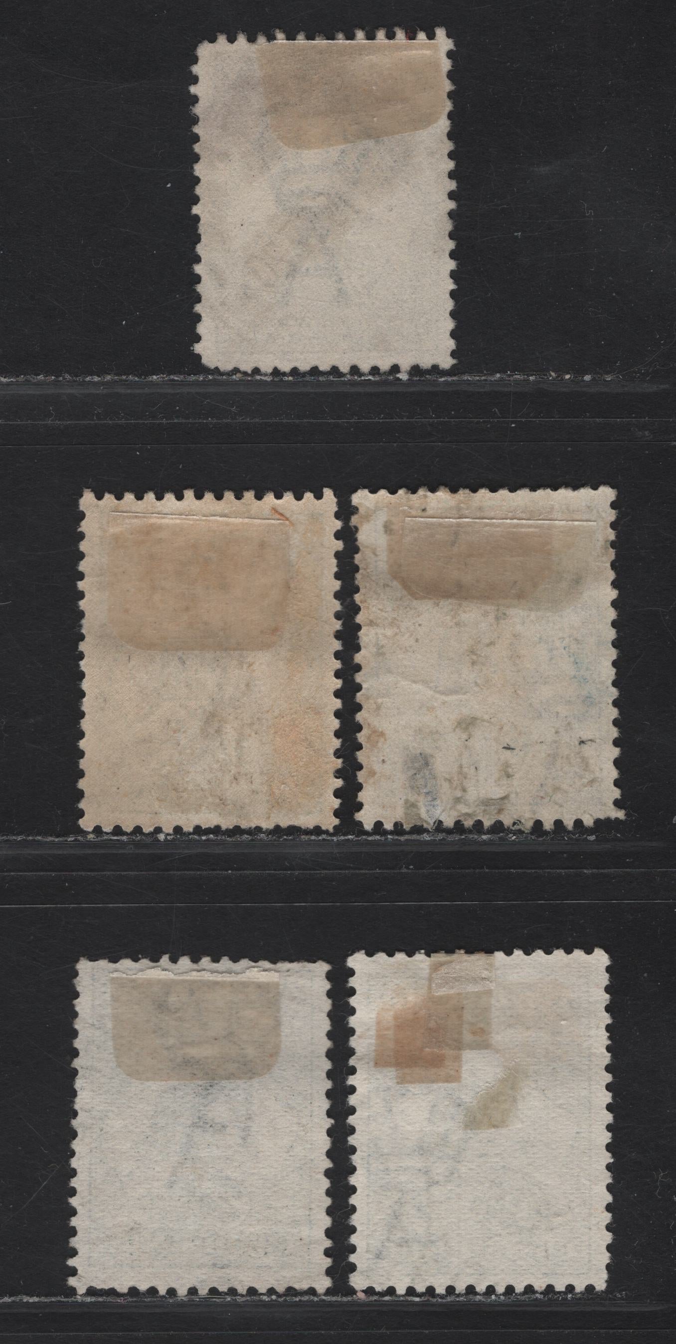 Lot 83 (C) Australia SG#36b, 38, 40, 43 2.5d - 1/- Deep Indigo - Emerald Kangaroo & Map, 1915-1927 Kangaroo & Map Issue, 4 Fine/Very Fine Used Singles, 1st & 3rd Wmks.