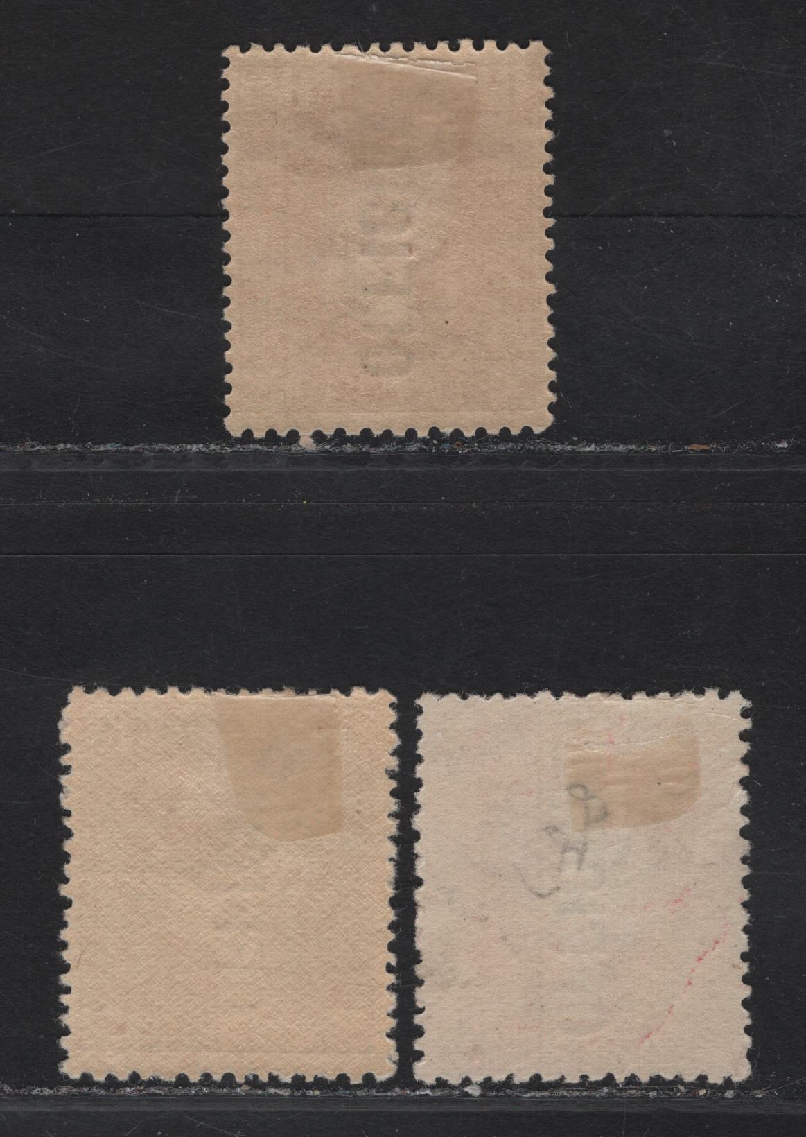 Lot 92 (C) New Zealand SG#O91. O93. O102 1.5d - 6d Orange Brown - Carmine King George V, 1915-1927 KGV Profile Heads Issue, 3 F/VFOG Singles, DLR Paper.