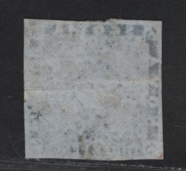 Lot 118 Nova Scotia SC#2 3d Bright Blue Heraldic Flowers & Crown, 1851-1857 Pence Issue, A Fine Used Imperf Single